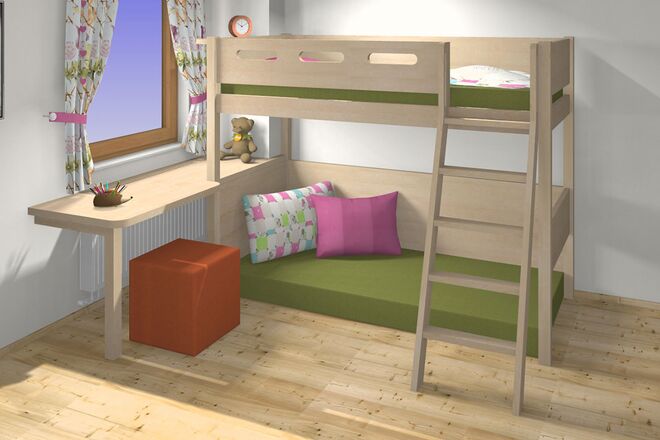 3D Visualisierung_Hochbett